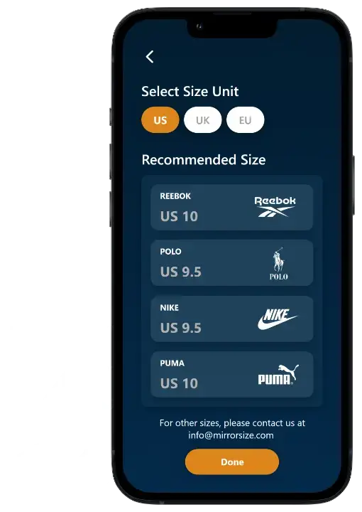 app to find shoe size